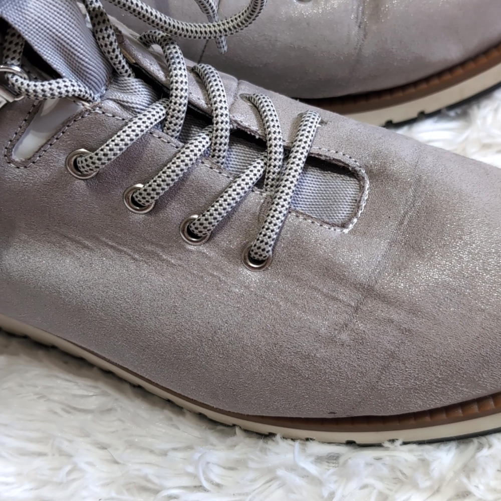 🔴SALE! Cliffs by White Mountain Silver Gray Collins Hiking Inspired Ankle Boots - Picture 5 of 15